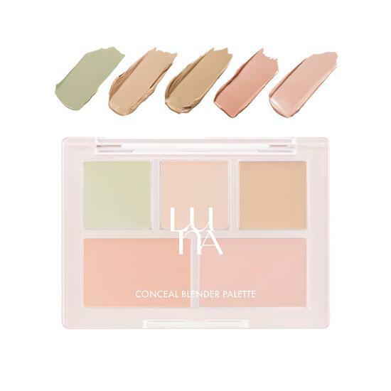 新品！韓國 Luna Conceal Blender Palette 5色校正調色遮瑕盤 - Clear Cover