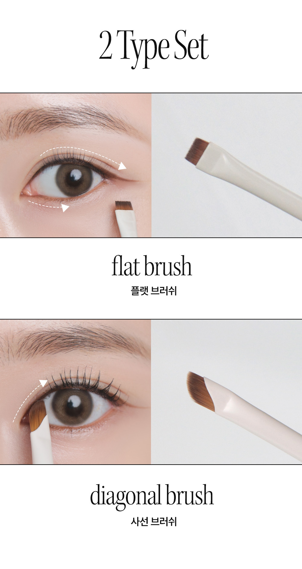 韓國 RULIDIA Detail Eye Brush 精細眼妝眼線掃2件套裝