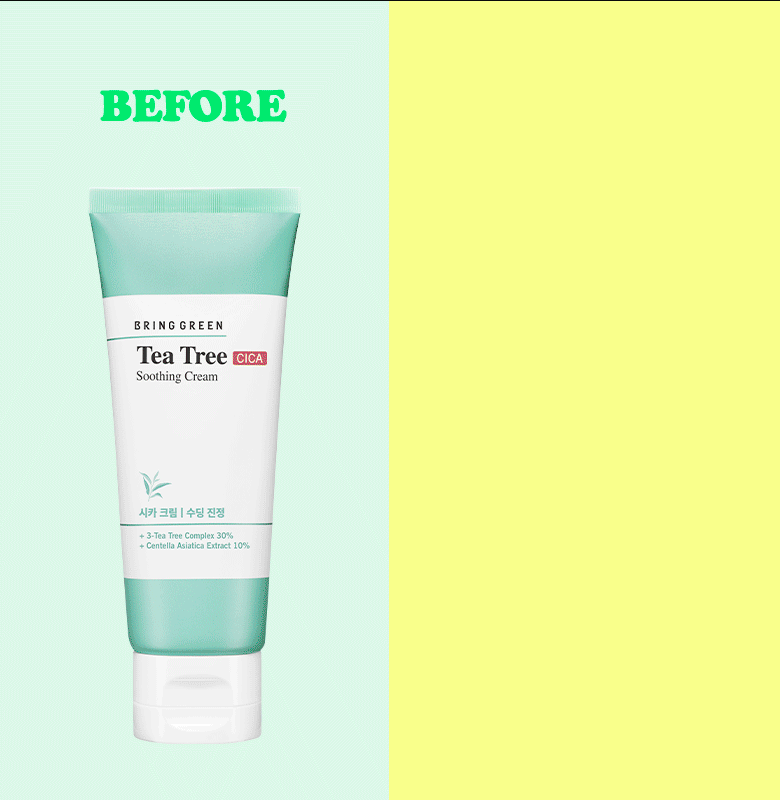 \ New! 23年更新版 / 韓國 Bring Green Tea Tree Cica Soothing Cream  茶樹積雪草舒緩面霜 - 100ml