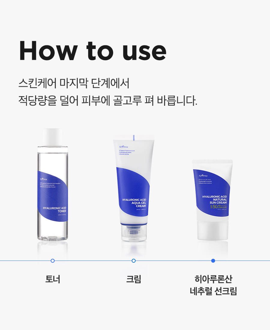 韓國 isntree Hyaluronic Acid Natural Sun Cream 透明質酸保濕防曬霜 - 50ml