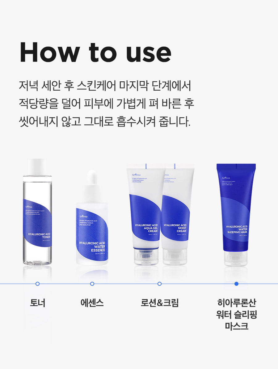 韓國 isntree Hyaluronic Acid Water Sleeping Mask 透明質酸保濕睡眠面膜 - 100ml (複製)