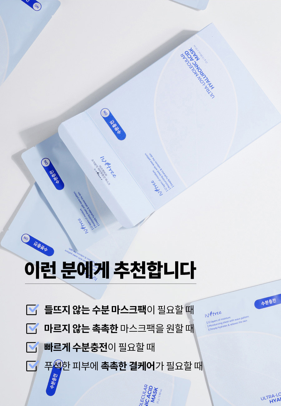 韓國 isntree Ultra-Low Molecular Hyaluronic Acid Mask 極低分子透明質酸保濕面膜