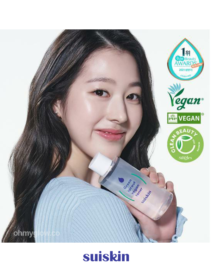 韓國Clean Beauty 小眾品牌 suiskin Green Sprout Vegan Toner 純素嫩芽深層保濕爽膚水