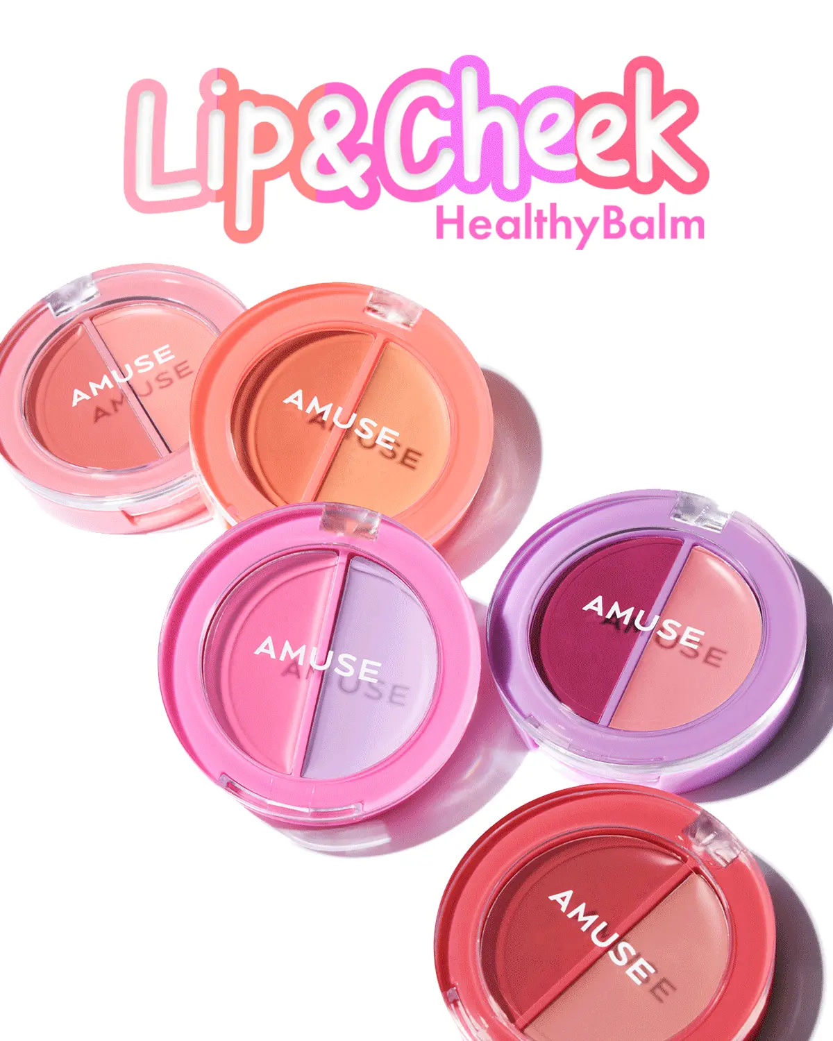 韓國 AMUSE X 張員瑛 Lip & Cheek Healthy Balm 果汁水嫩潤唇X胭脂2 IN 1 純素雙色唇頰膏 - 5色選擇