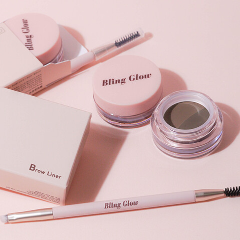 韓國 Bling Glow Brow liner 雙色多用途持久防水眉膏連雙頭眉掃 - 2色選擇