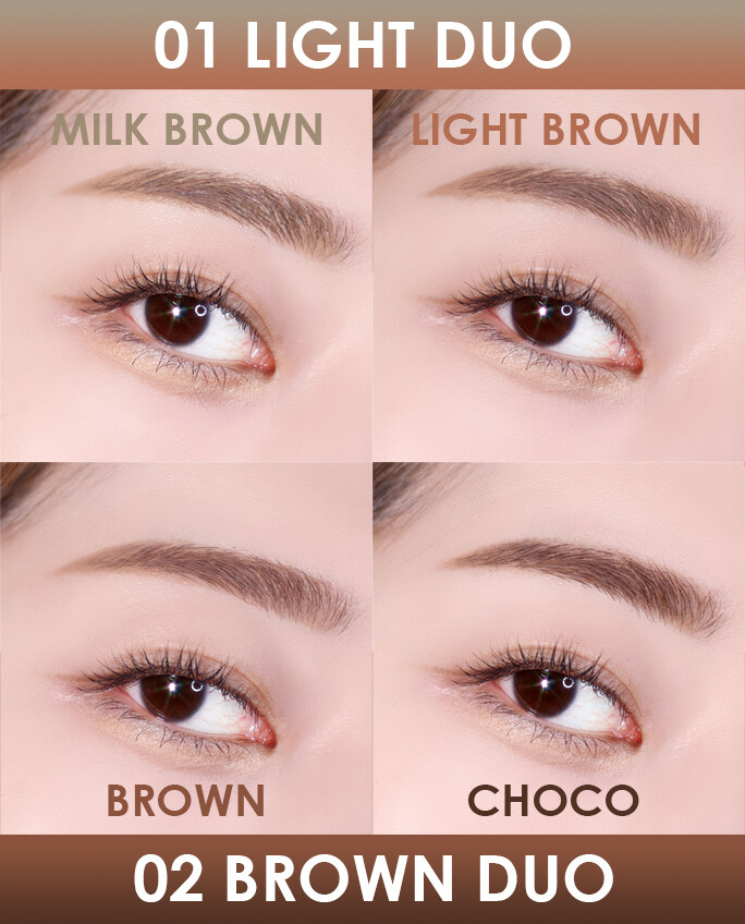 韓國 Bling Glow Brow liner 雙色多用途持久防水眉膏連雙頭眉掃 - 2色選擇