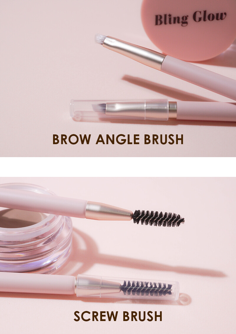 韓國 Bling Glow Brow liner 雙色多用途持久防水眉膏連雙頭眉掃 - 2色選擇