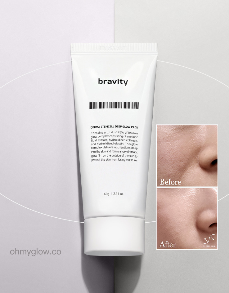 韓國 Bravity Stem-cell Deep Glow Pack 幹細胞膠原蛋白深層水光面膜