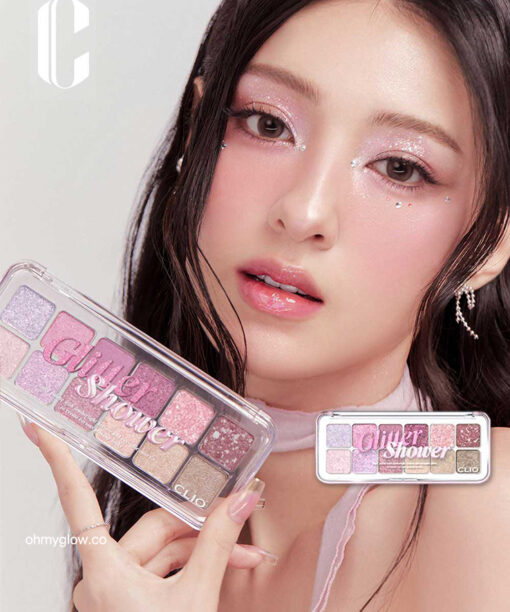 #限量 韓國 [Special Edition] Clio Pro Eye Palette Air 全閃片 12色眼影盤 - #100 Glitter Shower