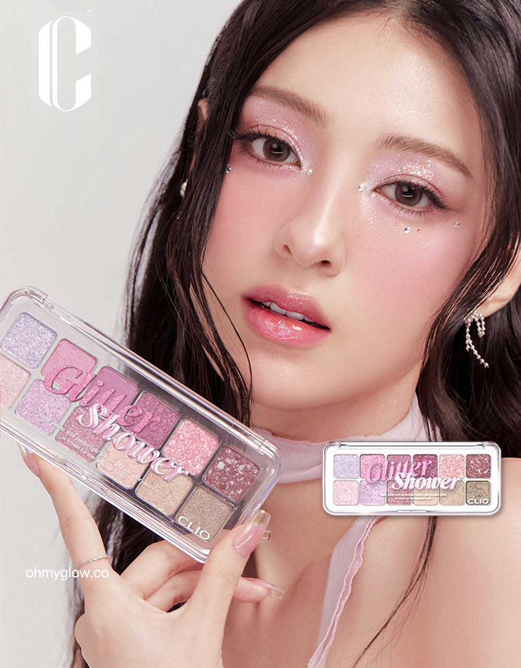 #限量 韓國 [Special Edition] Clio Pro Eye Palette Air 全閃片 12色眼影盤 - #100 Glitter Shower
