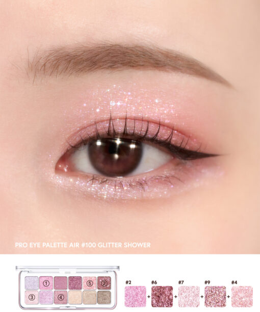 #限量 韓國 [Special Edition] Clio Pro Eye Palette Air 全閃片 12色眼影盤 - #100 Glitter Shower