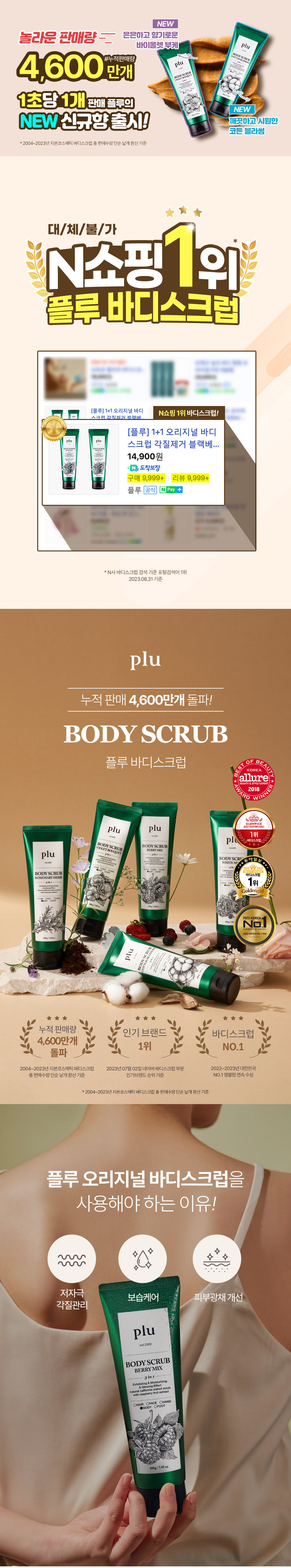 韓國 Plu Body Scrub 身體磨砂(Rosemary Herb/White Musk/Berry Mix) - 5種選擇