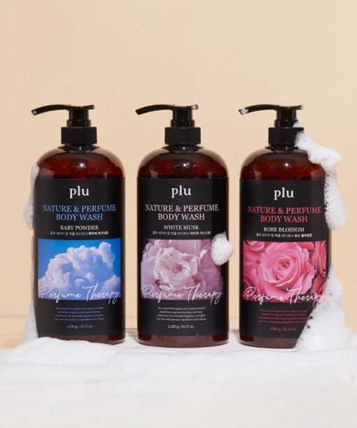 韓國 Plu Nature and Perfume Body Wash 自然香氛身體沖涼沐浴露(玫瑰花/白麝香/嬰兒爽身粉) - 1000ml