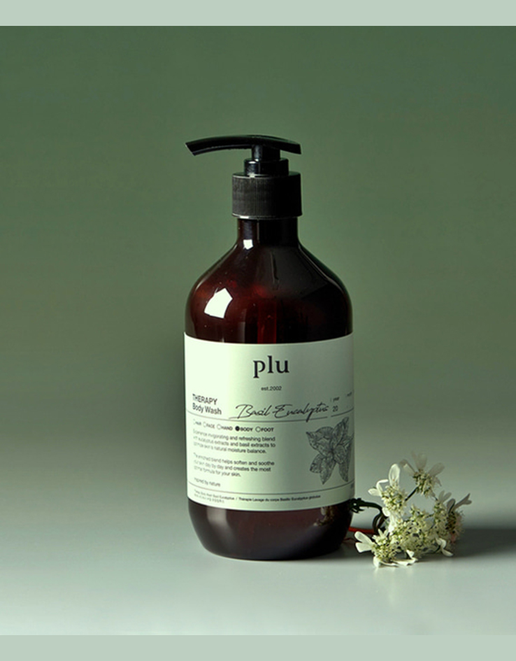 韓國 Plu Therapy Body Wash 香氛芳療身體沐浴露 #羅勒尤加利 - 500g