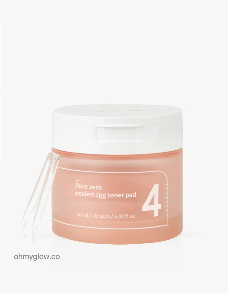 韓國 numbuzin No.4 Pore Zero Peeled Egg Toner Pad 毛孔角質管理爽膚棉片 - 70片裝