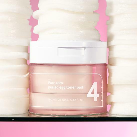 韓國 numbuzin No.4 Pore Zero Peeled Egg Toner Pad 毛孔角質管理爽膚棉片 - 70片裝