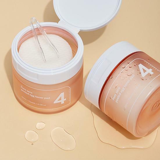 韓國 numbuzin No.4 Pore Zero Peeled Egg Toner Pad 毛孔角質管理爽膚棉片 - 70片裝