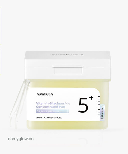 韓國 numbuzin No.5 Vitamin-Niacinamide Concentrated Pad 穀胱甘肽-煙酰胺維生素淡斑提亮抗氧爽膚果凍棉片 - 70片裝