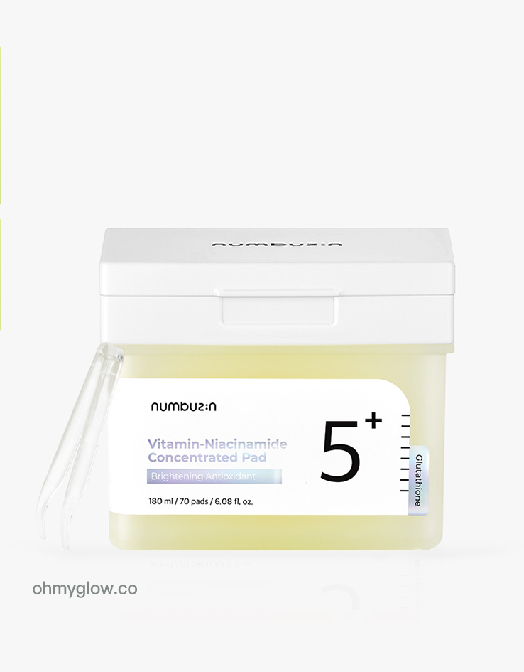 韓國 numbuzin No.5 Vitamin-Niacinamide Concentrated Pad 穀胱甘肽-煙酰胺維生素淡斑提亮抗氧爽膚果凍棉片 - 70片裝