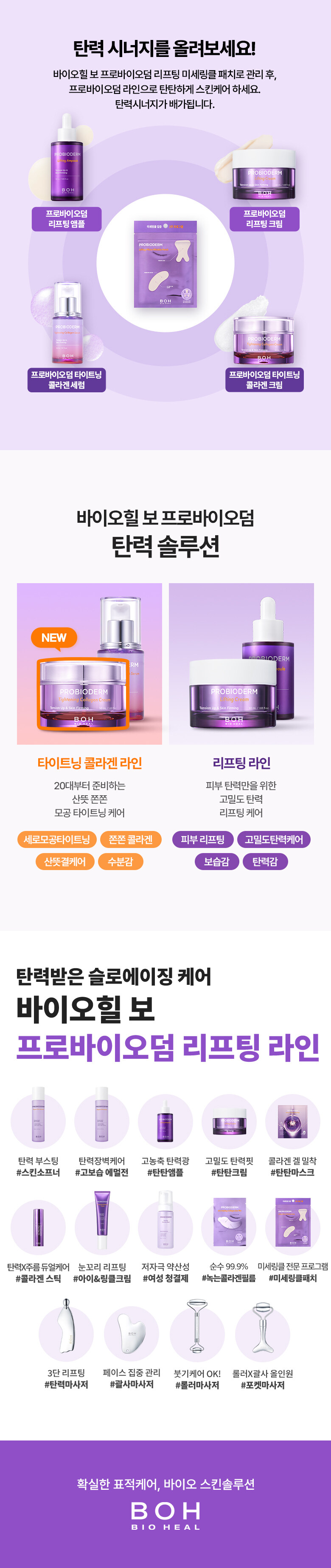 重點去紋！韓國 Bio Heal BOH Probioderm Lifting Micro Wrinkle Patch 去紋提拉法令紋&眉心紋益生菌局部面膜 - 14片眉心 + 28片法令紋膜