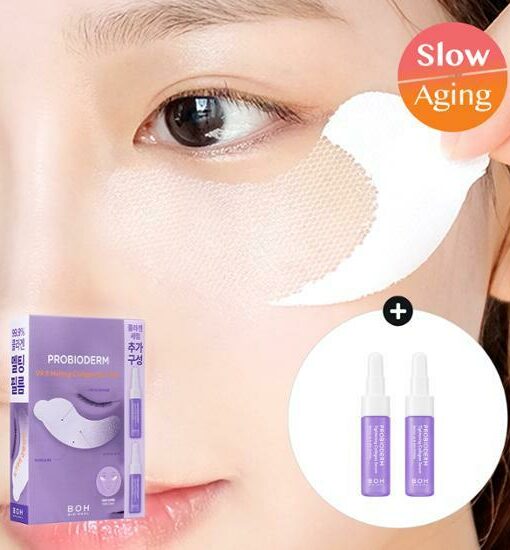 全新概念第3代眼膜！韓國 Bio Heal BOH Probioderm 99.9 Melting Collagen Eye Film 99.9%高濃度可溶性納米膠原蛋白回彈提拉眼膜 - 5片裝 (+送Collagen Serum 精華2支 7ml*2)