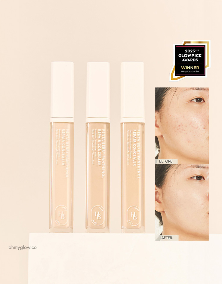 韓國Clean Beauty品牌 HeveBlue【🏆 GlowPick No.1】Pentaberry Panthenol Repair Concealer 五莓泛醇修護純素水潤遮瑕液 - 3色選擇