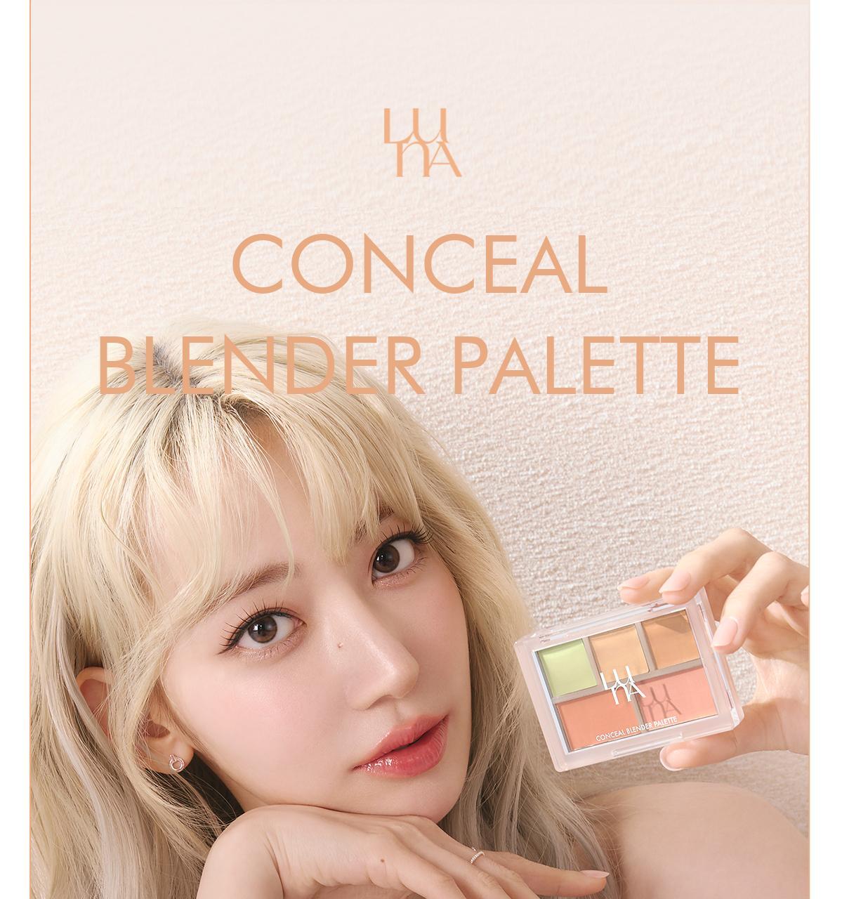 新色入!韓國 Luna Conceal Blender Palette 多功能5色校正調色遮瑕盤(01-04) - 4色選擇