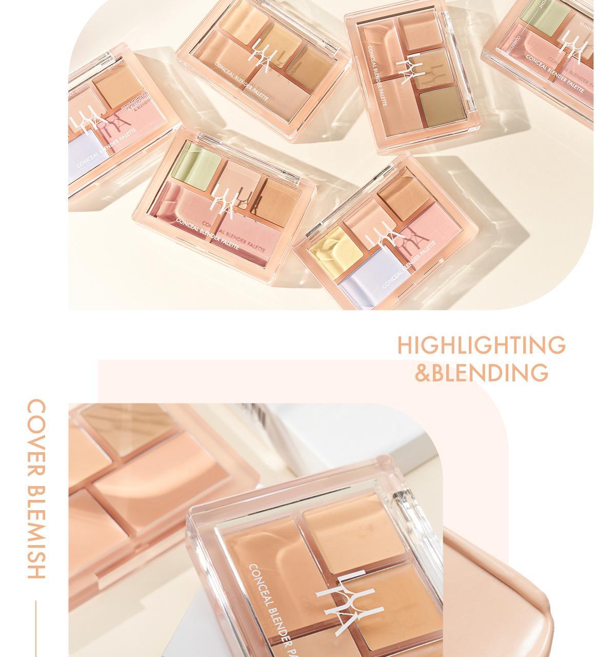 新色入!韓國 Luna Conceal Blender Palette 多功能5色校正調色遮瑕盤(01-04) - 4色選擇