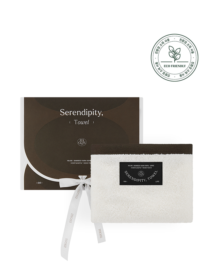 韓國小眾高質感～Moss Serendipity Towel 優質有機竹纖維身體沐浴毛巾 #Ivory & Green