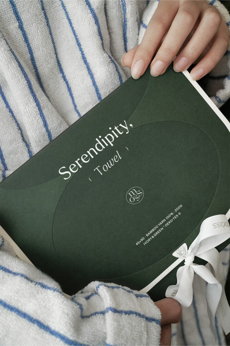 韓國小眾高質感～Moss Serendipity Towel 優質有機竹纖維身體沐浴毛巾 #Ivory & Green