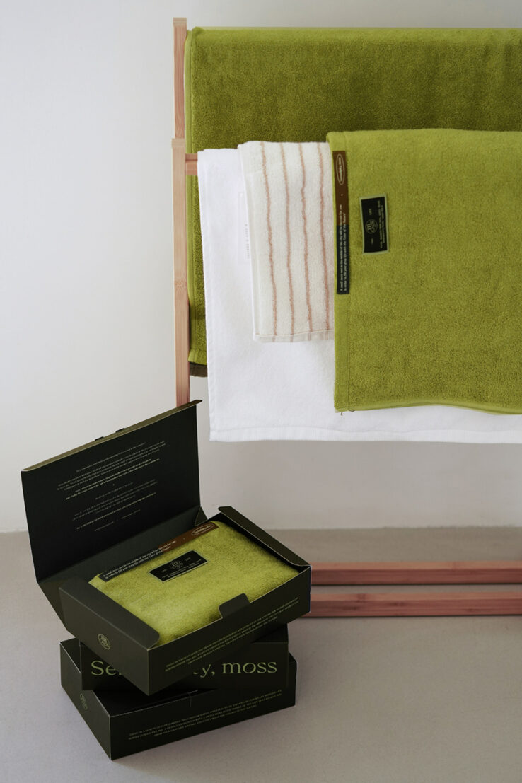 韓國小眾高質感～Moss Serendipity Towel 優質有機竹纖維身體沐浴毛巾 #Olive Green