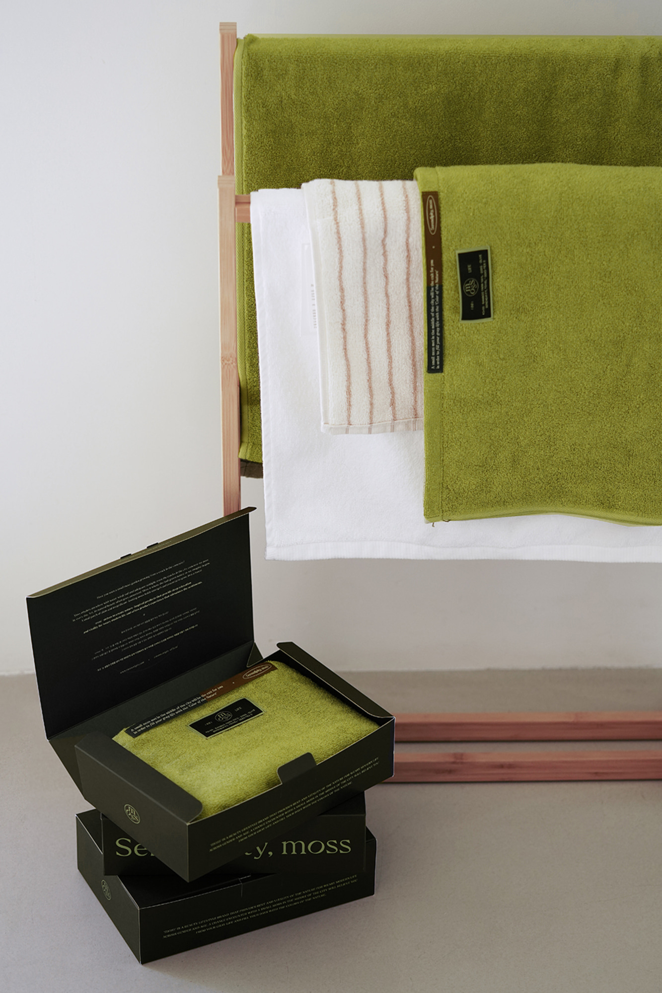 韓國小眾高質感~Moss Serendipity Towel 優質有機竹纖維身體沐浴毛巾 #Olive Green