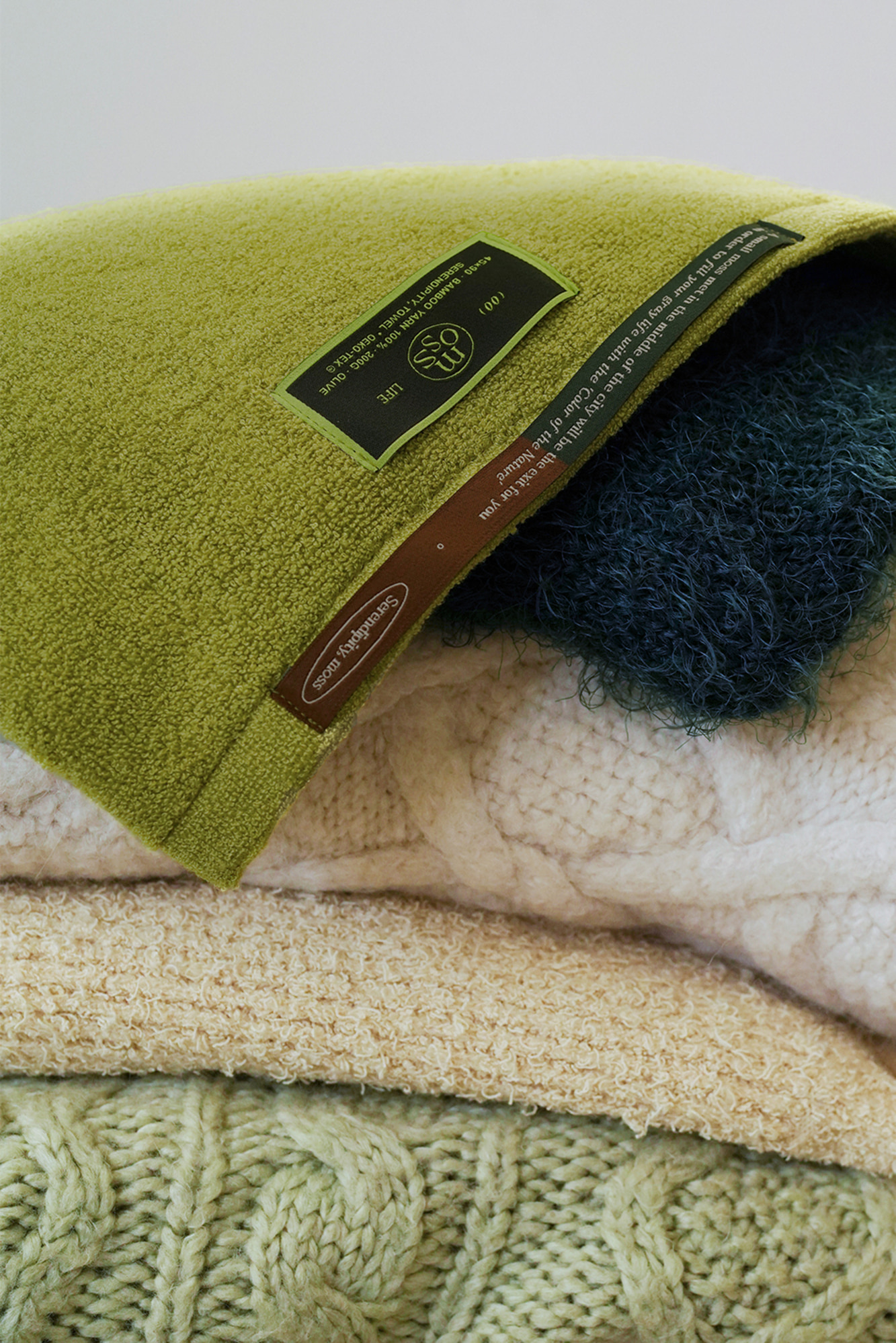 韓國小眾高質感~Moss Serendipity Towel 優質有機竹纖維身體沐浴毛巾 #Olive Green