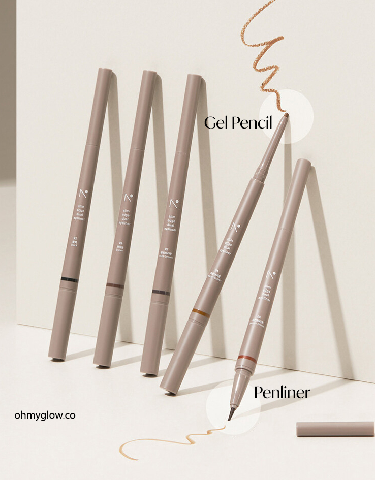 自留款！紋身級持久！韓國 Nobev Slim Edge Dual Eyeliner 纖細雙頭眼線液筆＋眼線膠筆2 in 1 - 5色選擇