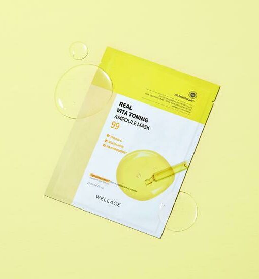 韓國 Wellage Real Vita Toning Ampoule Mask 高濃度維C美白提亮精華面膜 - 2種選擇