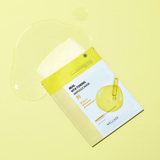 韓國 Wellage Real Vita Toning Ampoule Mask 高濃度維C美白提亮精華面膜 - 2種選擇