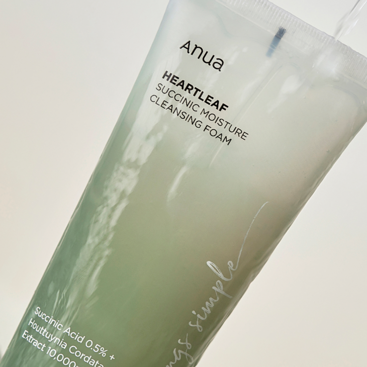 韓國 ANUA Heartleaf Succinic Moisture Cleansing Foam 魚腥草琥珀酸保濕去角質弱酸性潔面乳 - 150ml