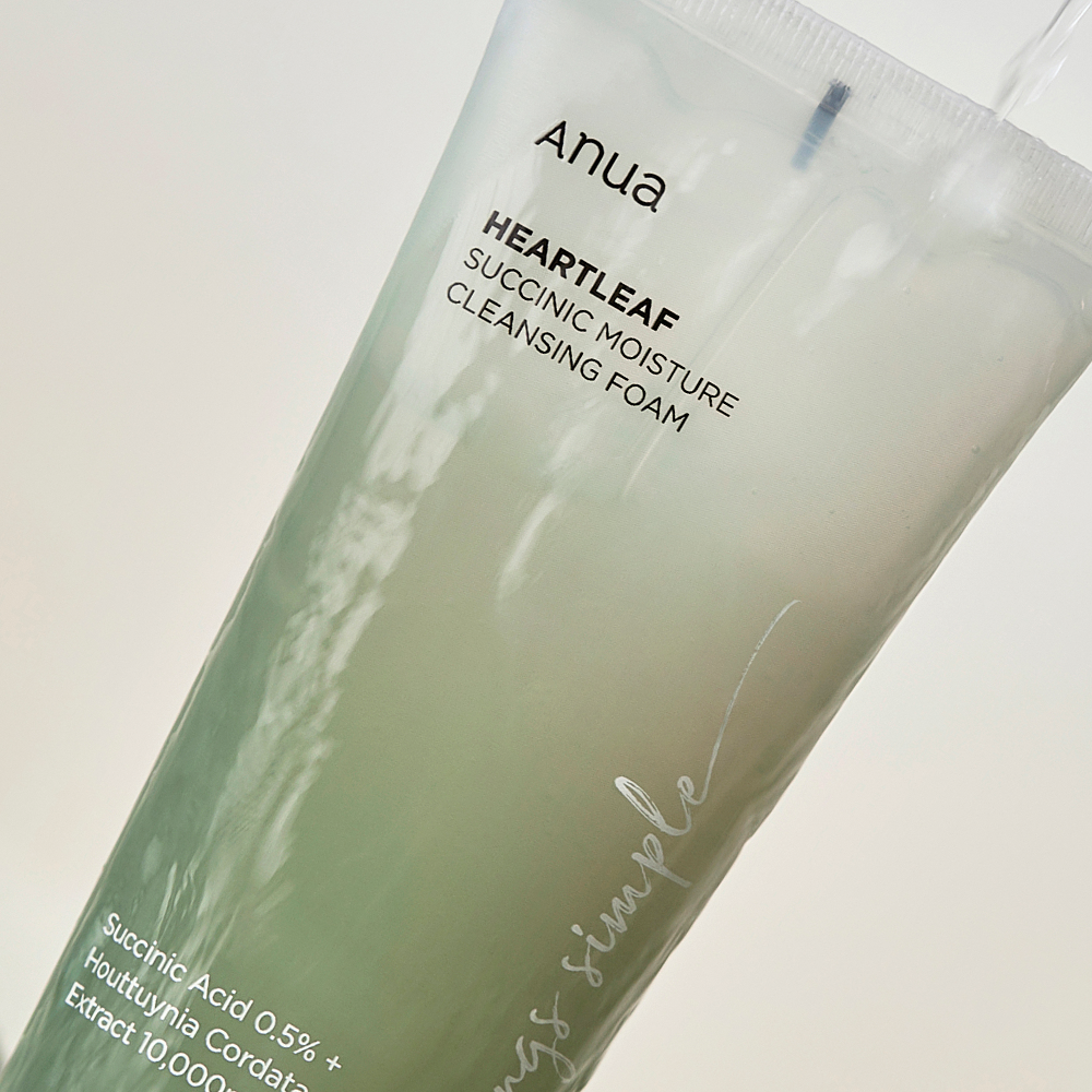 韓國 ANUA Heartleaf Succinic Moisture Cleansing Foam 魚腥草琥珀酸保濕去角質弱酸性潔面乳 - 150ml 韓國 ANUA Heartleaf Succinic Moisture Cleansing Foam 魚腥草琥珀酸保濕去角質弱酸性潔面乳 - 150ml