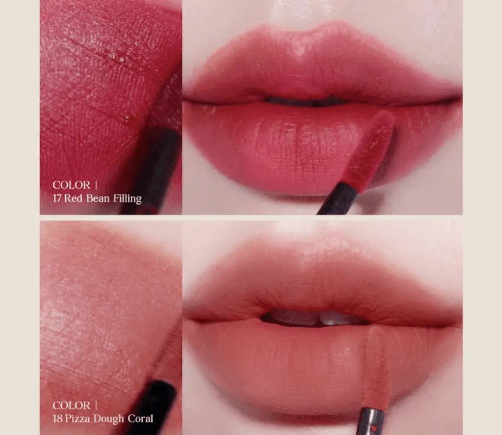 韓國 Clio #Soul Dessert Edition 🐟鯽魚餅系列 Chiffon Blur Tint  軟綿奶霜絲絨霧面唇釉 (#17-18) - 2色選擇