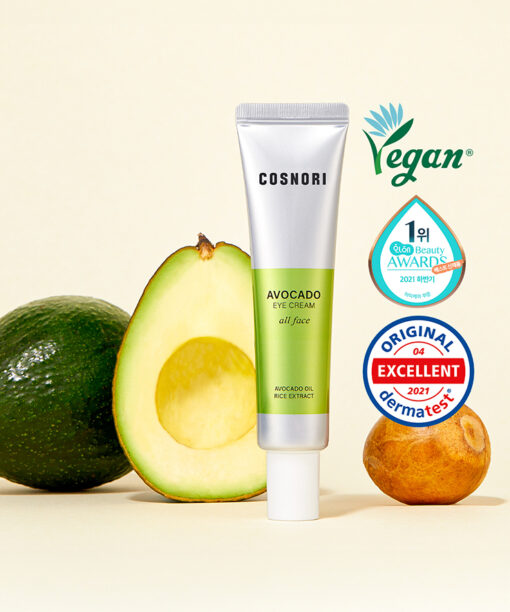 韓國 Cosnori Avocado Eye Cream All Face 有機牛油果油🥑米萃純素眼霜 - 30ml