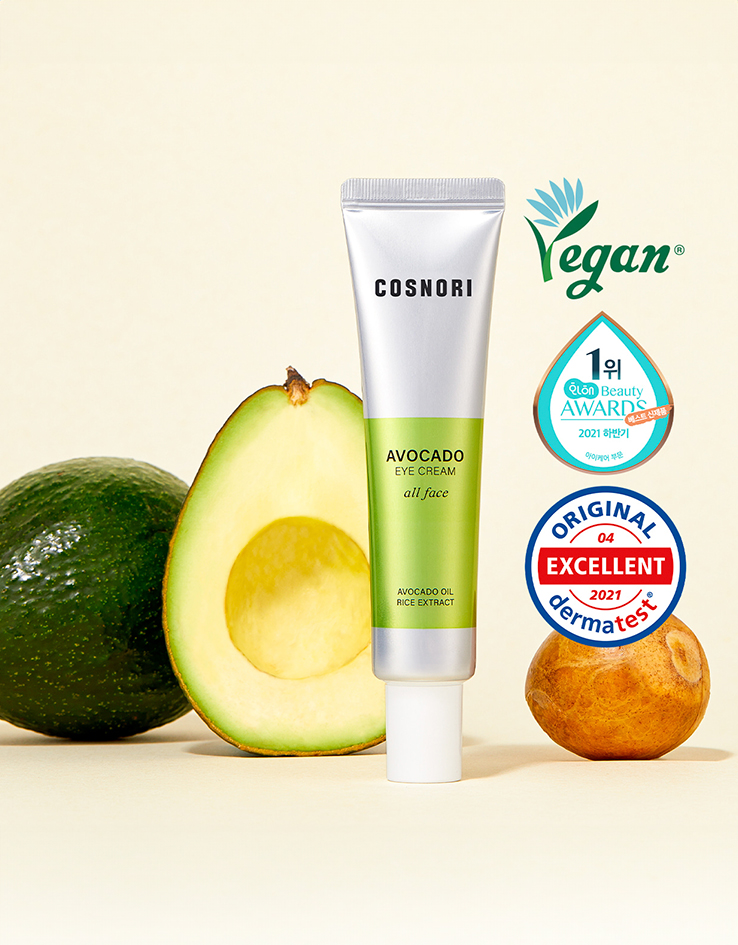 韓國 Cosnori Avocado Eye Cream All Face 有機牛油果油🥑米萃純素眼霜 - 30ml