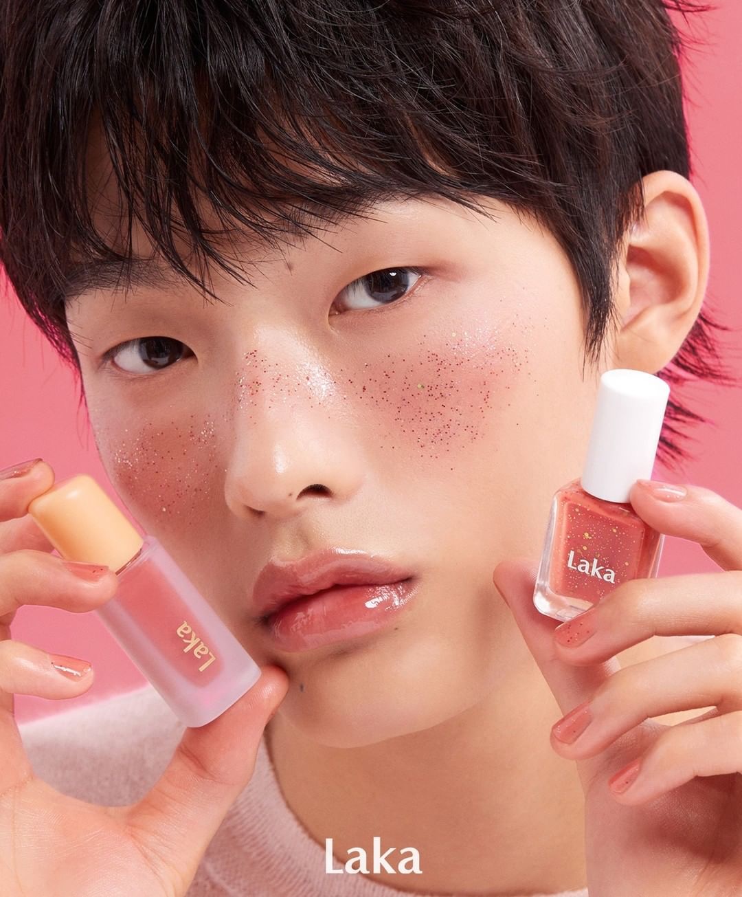 節日限定套裝🎁 送指甲油！Laka Glam Lip and Nail Holiday Edition 果汁水光純素唇釉 + 指甲油 限量SET - 103 Humming Edition