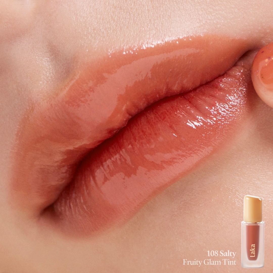 節日限定套裝🎁 送指甲油！Laka Glam Lip and Nail Holiday Edition 果汁水光純素唇釉 + 指甲油 限量SET - 108 Salty Edition