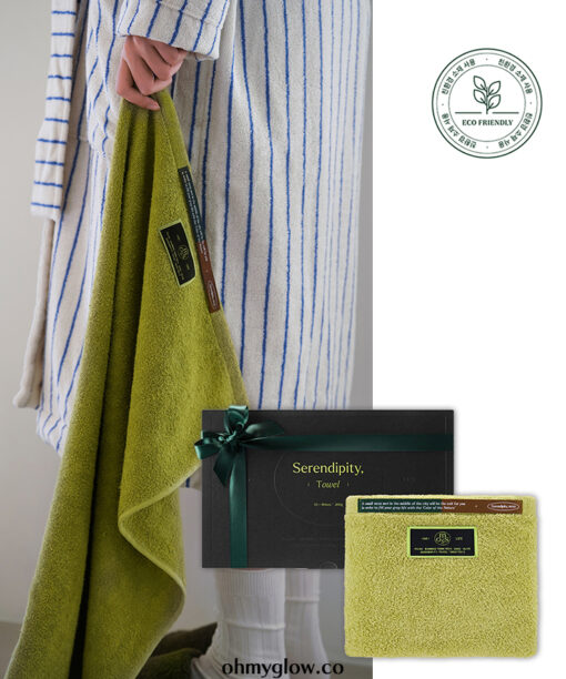 韓國小眾高質感～Moss Serendipity Towel 優質有機竹纖維身體沐浴毛巾 #Olive Green