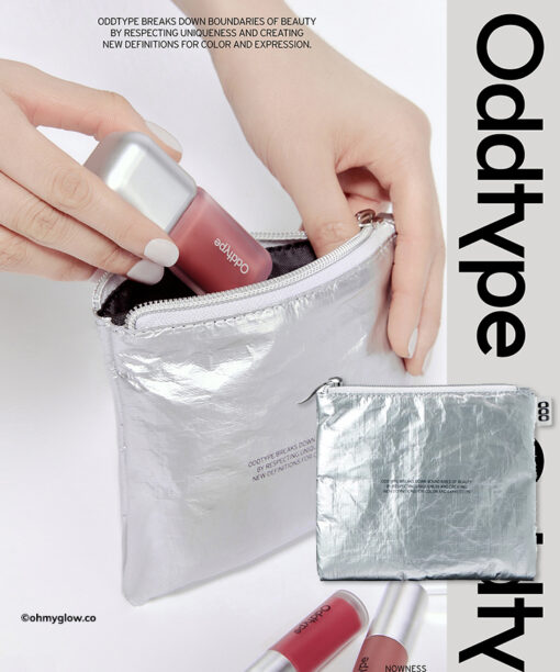 韓國 OddType Odd Mirror Pouch 太空感材質型格化妝袋 - #Silver