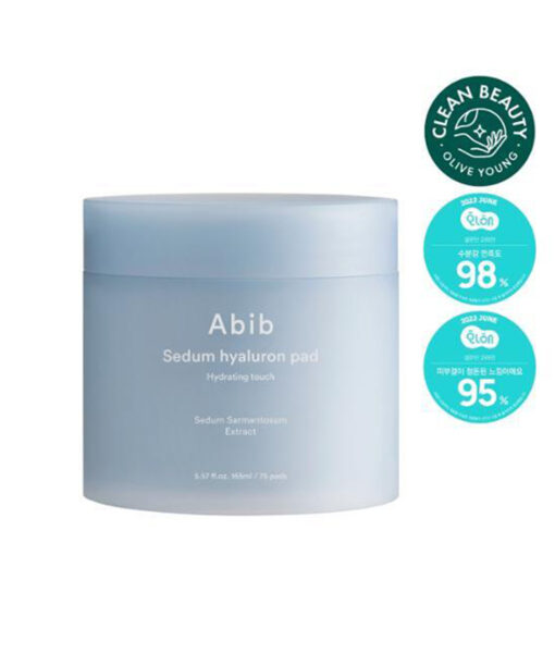 韓國 ABIB Sedum Hyaluron Pad Hydrating Touch 高純度透明質酸保濕理肌弱酸性爽膚棉片 - 75片裝