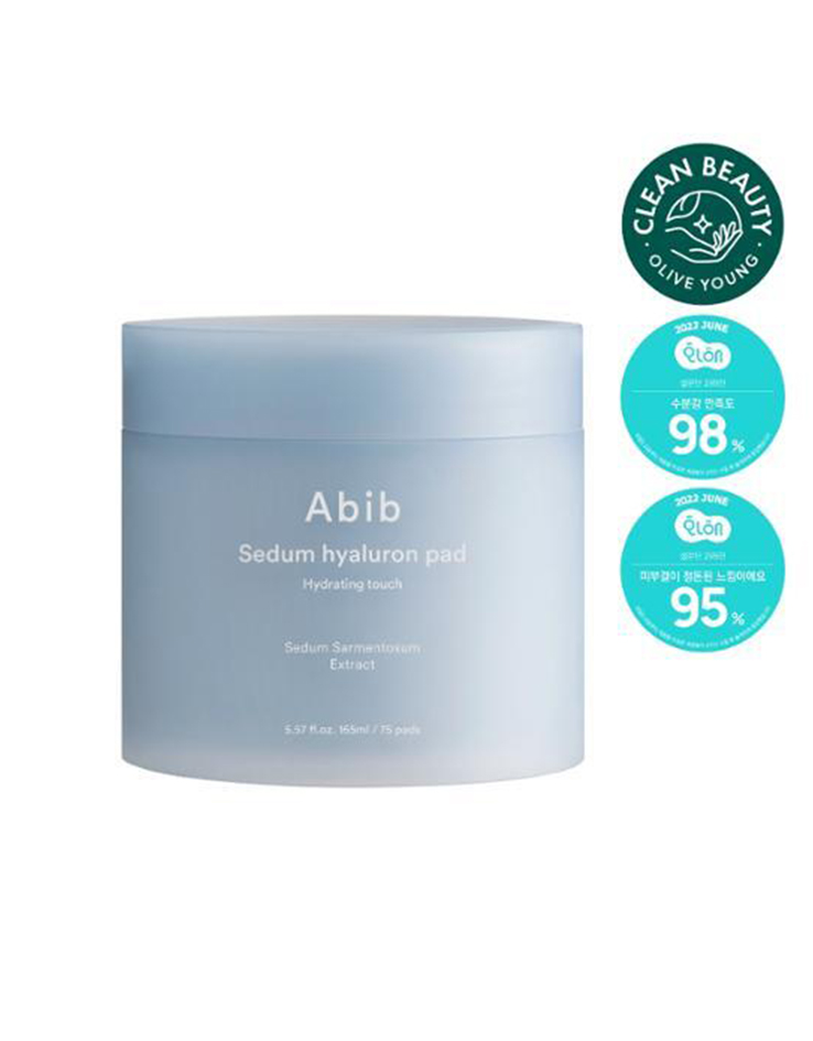 韓國 ABIB Sedum Hyaluron Pad Hydrating Touch 高純度透明質酸保濕理肌弱酸性爽膚棉片 - 75片裝