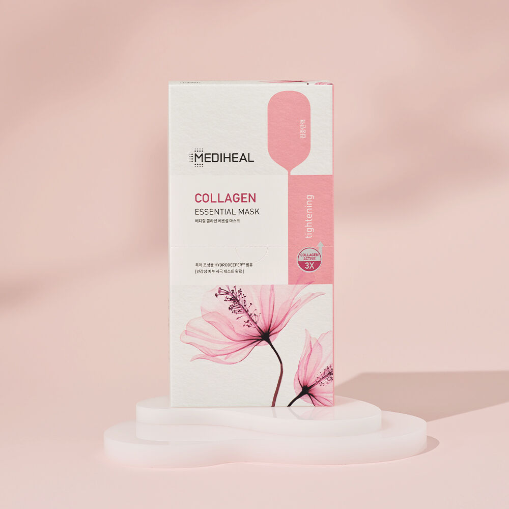 🏆回彈抗老~韓國Mediheal Collagen Essential Mask 3X膠原蛋白彈力緊緻抗老精華面膜 10片裝 - 2種選擇 🏆回彈抗老~韓國Mediheal Collagen Essential Mask 3X膠原蛋白彈力緊緻抗老精華面膜 10片裝 - 2種選擇