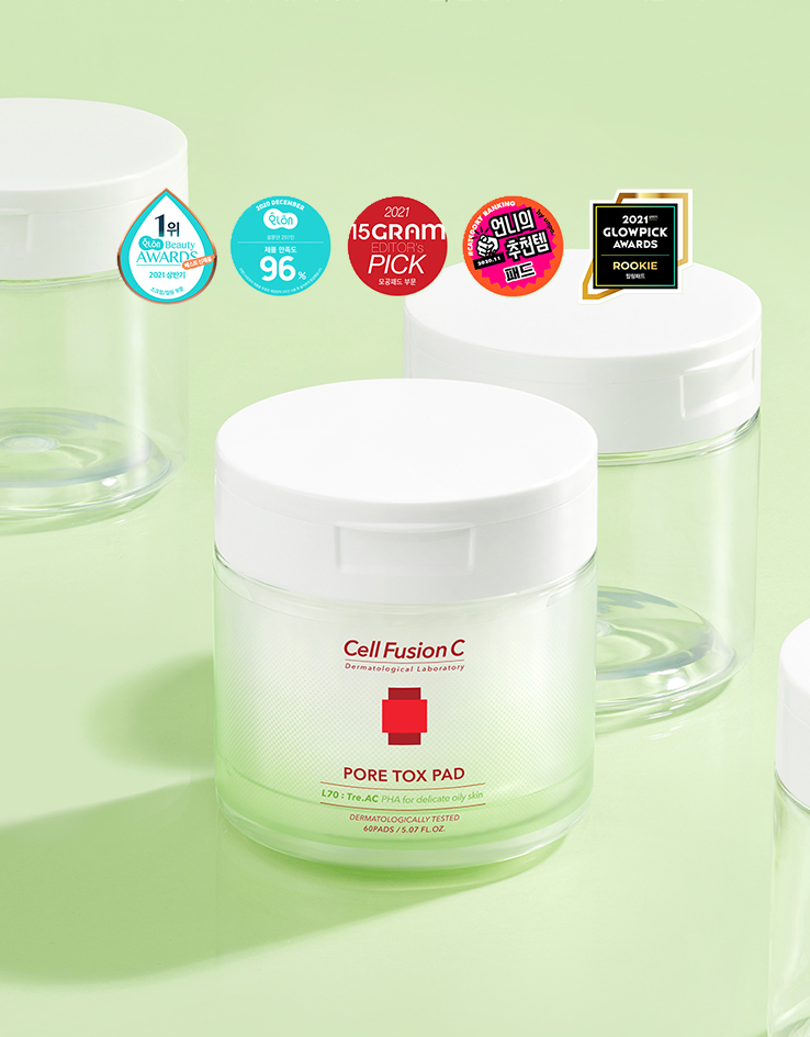韓國 Cell Fusion C Pore Tox Pad 收毛孔淨膚爽膚棉片 - 60片裝
