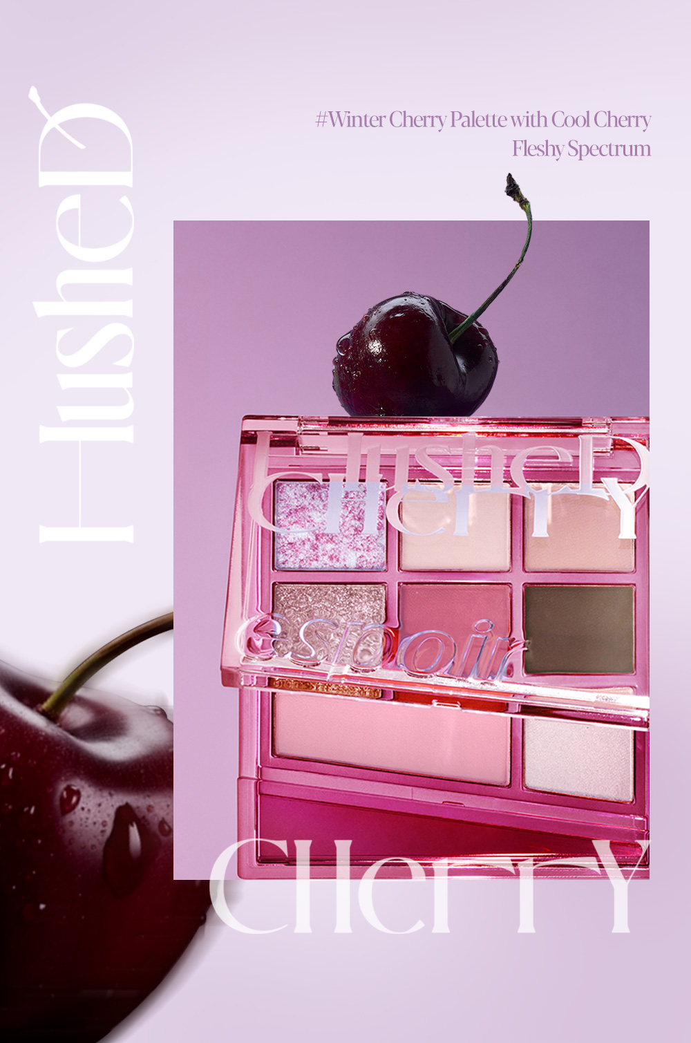 Winter代言!韓國 Espoir 🍒櫻桃系列 Hushed Cherry Edition Real Eye Palette All New 7色眼影胭脂綜合盤 - #05 Hushed Cherry